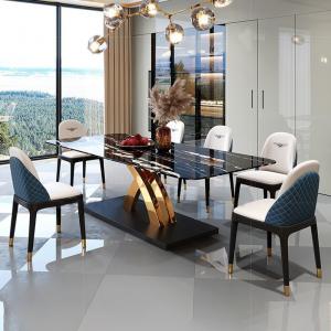 Light Luxury Functional Granite Dining Table In Rectangle Shape