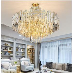 Postmodern Italian Luxury Gold Crystal Chandelier