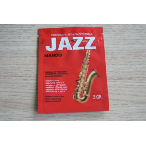 China 3g Red JAZZ Potpourri Herbal Incense Packaging with Zipper / Tear Notch supplier