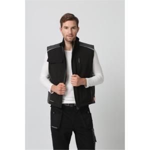 Men'S Cold Weather Workwear Winter Work Vest With Micro Fleece Collar