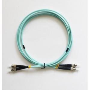 2M ST To ST Multimode Fiber Patch Cable AQUA Color For FTTH