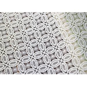 China Couture Bridal Heavy African Cord Guipure Embroidered Lace Fabric For Women Dress OEM / ODM supplier