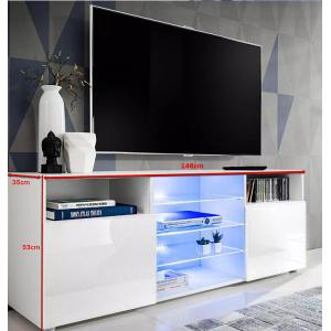 TV stand Cabinet and open storage options Chipboard with melamine finish Oak and White