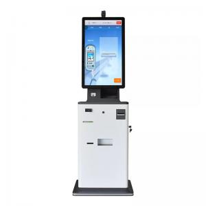 China 32 Inch Self Cash Accepting Kiosk For College Fees Sim Card ID Card Reader Machine supplier