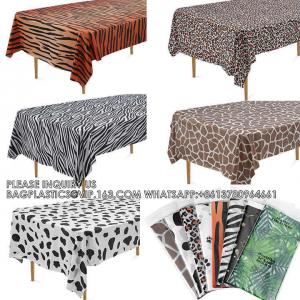 Animal Safari Theme Zoo Print Table Cover/Animal Theme Tablecloth Party Supplies For Birthday Parties Animal Theme