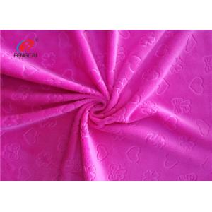China 100 polyester velboa micro fabric / short pile plush fabric / polar fleece brushed minky fabric supplier
