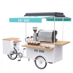 China Multi Functional Outdoor Coffee Bike Cart Pure Steel Body With Spraying supplier