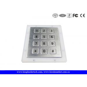China Panel Mount Rugged Metal Numeric Keypad With 12 Short Travel Keys supplier