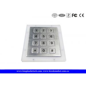 Panel Mount Rugged Metal Numeric Keypad With 12 Short Travel Keys