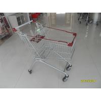 China Custom Q195 Wire Shopping Trolley , Europe 125L Heavy Duty Shopping Cart on sale