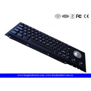 China 63 Keys Mechanical Black metal Industrial Keyboard With Trackball For Panel Mount supplier