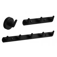 China Matt Black Stainless Steel Robe Hooks Multifunctional For Coat Hat Clothes on sale