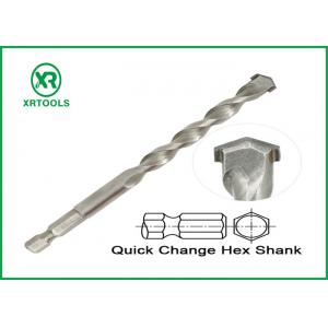 Hex Shank Long Masonry Drill Bit Sand Blasted Durable Carbon Steel Material