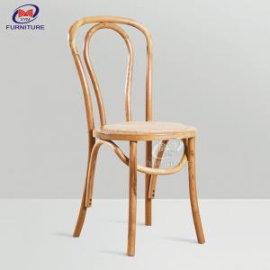 ODM Outdoor Natural Wooden Wedding Chairs With Rattan Cushion