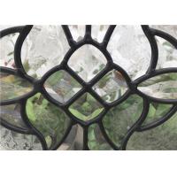 China Black Patina Door Glass Panes , Heat / Noise Resistance Decorative Glass Panes on sale