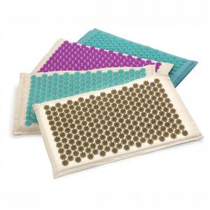China Lotus Spike Electric Back Massager Accupressure Mat Linen Fabric Material Customized Color supplier