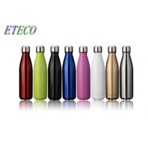 China Durable Pink Stainless Steel Water Bottle , Big Metallic Sports Water Bottle supplier