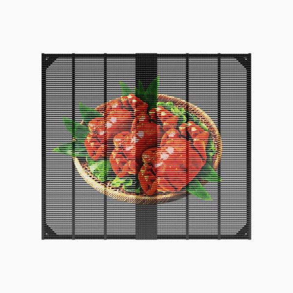 High Protection Level LED Grille Window LED P3.91 Advertising Display with Stable Performance and High Transparency