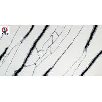 China Marble Quartz Kitchen Countertops Worktops Panda White Color 3200*1600mm on sale