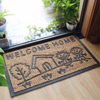 China Home Coir Entrance Matting Embroidered Pattern Corrosion Resistance on sale