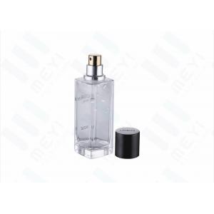 45ml Square Luxury Glass Perfume Bottle Packaging , Empty Perfume Bottles