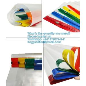 Zipper Pouch Bags, Clear Waterproof Document Bag, Assorted Color File Pockets, Large Capacity Plastic File Jackets, Multipurpose For Travel School Office And Home