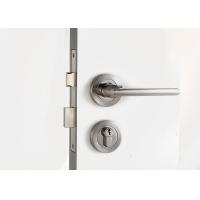 China Zinc Alloy Mortise Door Lock Rose Room Satin Nickel / Chrome Lever Handle on sale