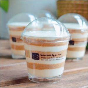 China Ps Reusable Plastic Dessert Cups With Dome Lid Disposable Clear Plastic Condiment Storage Cups With Lids supplier