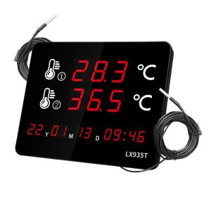 China Professional Digital Thermometer LX935T with Dual External Probes Large LED Screen  for Pool Sauna Aquarium Home Industrial Use wholesale