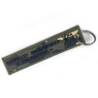 China Camouflage Custom Fabric Embroidered Key Chains In Nylon For Employee Recognition on sale