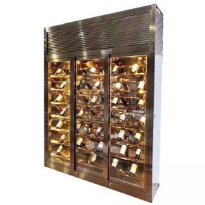 China Bronze ODM Stainless Steel Wine Cabinets 24 Inch Wine Fridge AC240V supplier