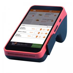 Quick Print Handheld POS System with HD720P 5.5inch Display 7.4V Battery and NFC Card Reader