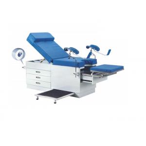 Powder Coated Steel Gynecological Portable Examination Couch Hospital Bed Table With Drawer