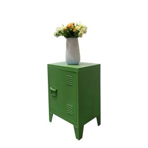 China Custom Small Double Layer Steel Bedside Locker With Lock wholesale