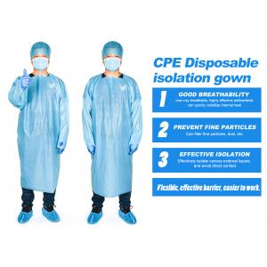 Disposable Hospital Isolation Gown , CPE Surgical Gown Disposable Medical Surgical Operation