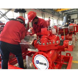 China NFPA 20 Standard Fire Fighting Water Pump , Electric Motor Driver Horizontal Split Case Fire Pump supplier