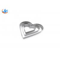 China RK Bakeware China Foodservice NSF Heart Shape Cake Baking Mold , Stainless Steel Heart Molding Mousse Cake Rings on sale