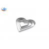 China RK Bakeware China Foodservice NSF Heart Shape Cake Baking Mold , Stainless Steel Heart Molding Mousse Cake Rings wholesale