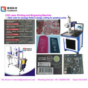 China Air Cooling CO2 Laser Engraving Machine 60W For Food Package / Plastic Paper supplier
