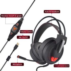 China Virtual reality 7 dot 1 Surround Sound Game Headphones Computer Gaming Headset supplier