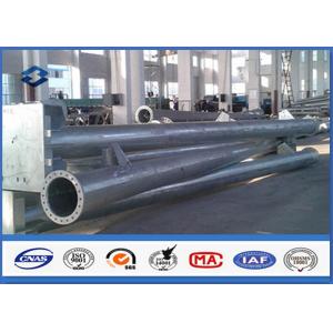 China Round Hot dip Galvanized Steel Tubular Pole ASTM A123 Standard flange mode supplier