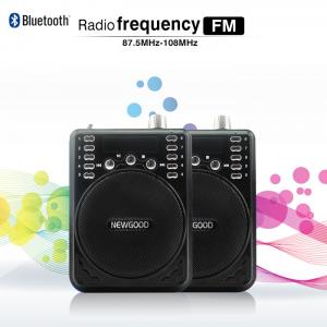 NEWGOOD Bluetooth Voice Amplifier Speaker with Wireless Headset Microphone FM Radio MP3 Player Recorder
