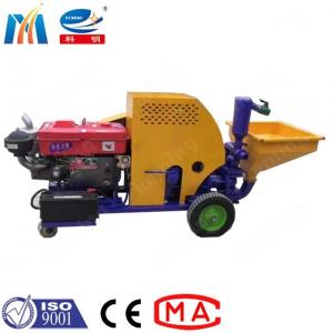Cement Mortar Render Spray Machine Keming KZW Diesel Engine Piston Multi Function