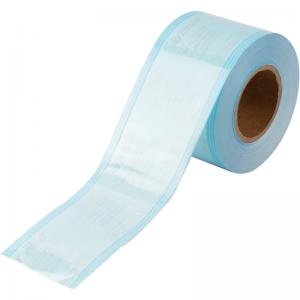 100mm*100mm Medical Heat Sealing Sterilization Gusseted Roll Pouch Bag BLUE