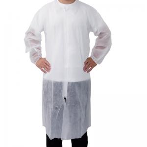 Wholesale Hospital Nursing Doctor Water Resistant Uniforms Zipper Medical White Disposable Lab Coat For Woman