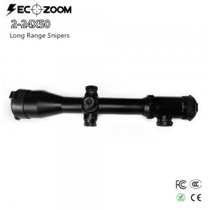 China SECOZOOM Tactical Long Range Scopes Mil Dot High Light Transmission SFP 2-24x50 Rifle Scope supplier