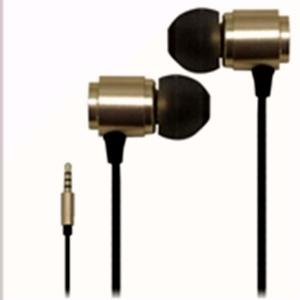 China stereo earphone copper housing 3.5mm golden plated plug 1.2m wire with Mic. supplier