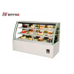 China Table Top Chilled Cake Display Fridge Stainless Steel Air Cooling Demisting Hollow Glass 580W supplier