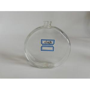 China Oval Transparent Empty Glass Perfume Bottles Silk - Screen Printing supplier