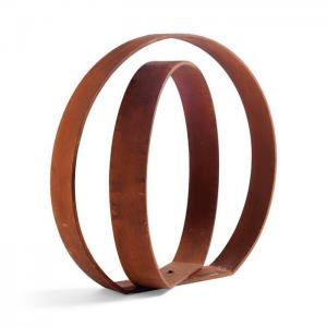 China Large Rustic Metal Ring Circle Garden Art Corten Steel Garden Ring Hoop Sculpture supplier